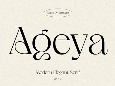Free Ageya - Modern Elegant Serif Font