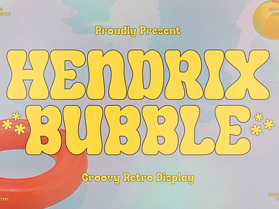 Free Hendrix Bubble Groovy Retro Display Font