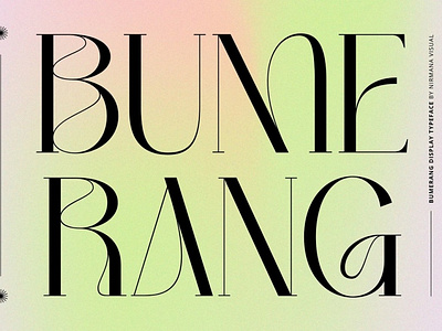 Bumerang - Display Logo font