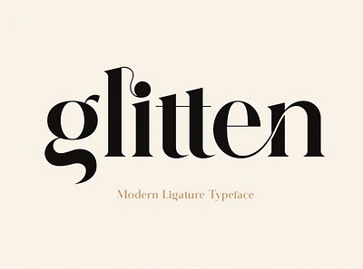 Glitten - Ligature Serif Font calligraphy display display font elegant font elegant fonts font font awesome font family fonts lettering logo fonts modern font modern fonts sans serif sans serif font script serif font type typeface typography