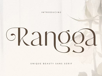 Rangga - Unique Beauty Sans Serif Font calligraphy display display font elegant font elegant fonts font font awesome font family fonts lettering logo fonts modern font modern fonts sans serif sans serif font script serif font type typeface typography