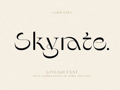 Skyrate - Stylish Font