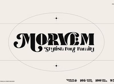 Free Morvem Stylish Font Family calligraphy display font sans serif script type typeface