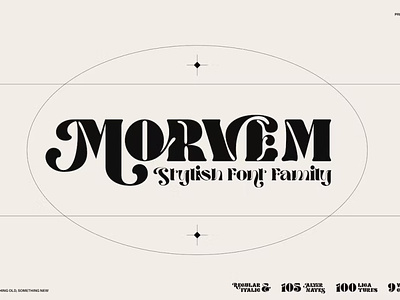 Free Morvem Stylish Font Family calligraphy display font sans serif script type typeface