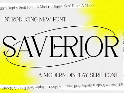 Free Saverior Advertisement Font