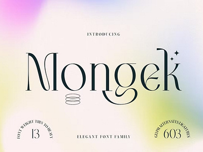 Free Mongek Display Font
