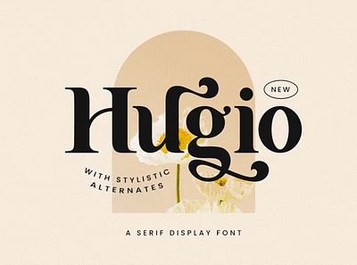 Hugio Display Font calligraphy display font sans serif script type typeface