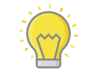 Bright Idea flat light bulb playful yellow