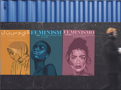 Feminism Poster Series art diversity feminism illustration inclusivity vector