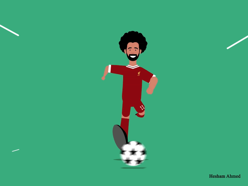 Salah Animation Gif animation cycle football gif illustration liverpool mohamed premier league run salah soccer sports
