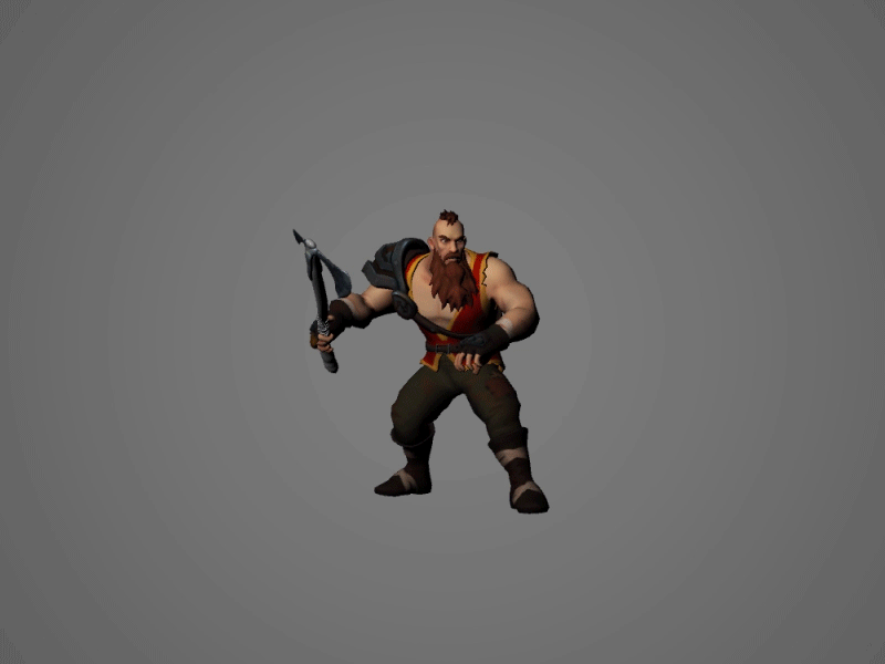 axe attack 3d 3d animation animated gif animation attack cycle game art gamedev gif loop maya motiongraphics warrior