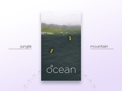 Explorer concept clean explore minimal nature ocean type ux
