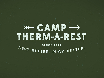 Camp Therm-a-Rest brand mark campaign logo logo design