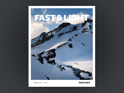 2018 Fast & Light Zine catalog design cover cover design layout magazine magazine layout thermarest