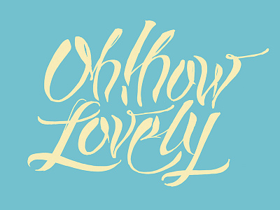 Oh How Lovely hand drawn type illustration lettering script typography