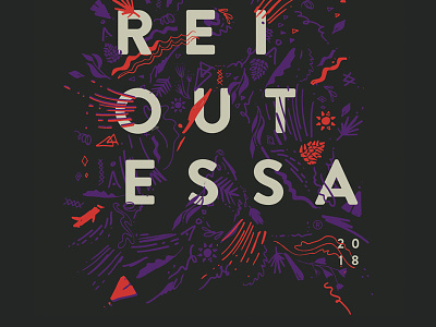 REI Outessa Illustration illustration illustration design lettering tshirt typography