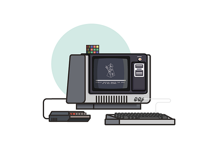 TRS-80 (Trash 80) 80s classic computer illustration ready player one trs 80 vintage