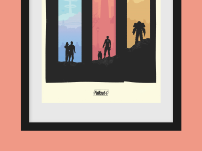 Fallout 4 "111" A3 Print fallout fallout 4 game gaming illustration noise video game