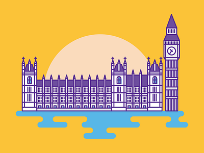 Houses of Parliament big ben houses of parliament illustration