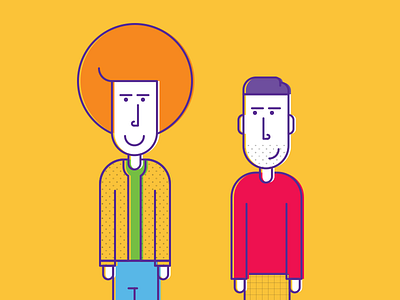 Couple o' Geezers afro character face guy illustration offset