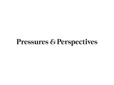 Pressures & Perspectives ampersand brand creative logo logo type mental health minimal