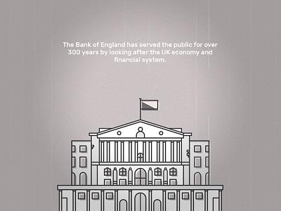 300 Years bank banking design flat fun grey illustration money noise old vintage website