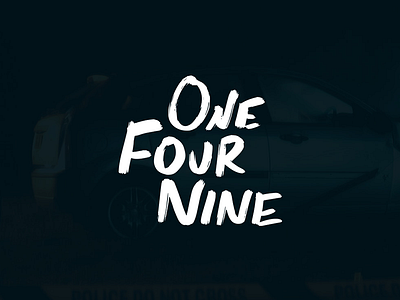 One-Four-Nine Logo brand hand drawn illustration logo noir svg type typography