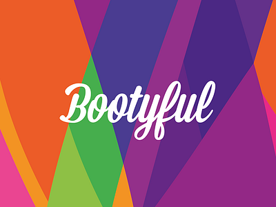 Bootyful branding logo pattern type typography