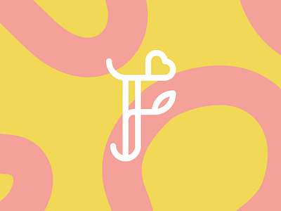 F brand f icon logo mark pattern stamp