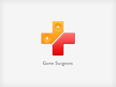 Game Surgeons Logo Concept d pad gaming icon logo plus stamp