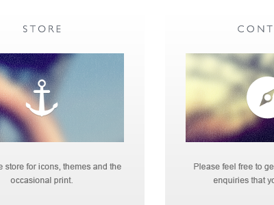 Panels anchor blur compass icons image panel type website
