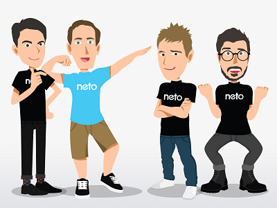 Neto Staff Caricatures