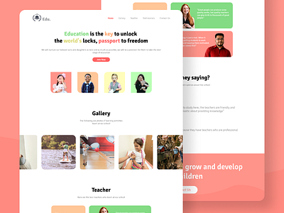 Edu. Landing Page - Responsive Web Design education graphic design ui uiux user interface ux web design web responsive