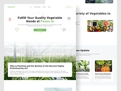 Panen.id Agriculture Web Template agriculture design farm farming icon illustration line nature organic plant vector web