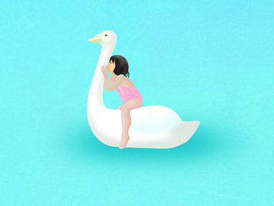 Swan girl girl swan