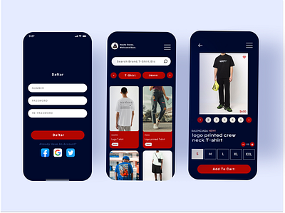 UI Design E-Commerce D'fashion App app branding design graphic design mob typography ui ux web website