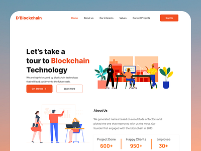 Blockchain UI Web Design