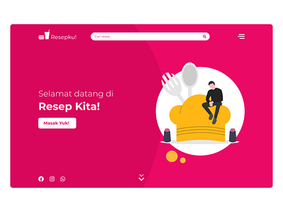 UI Web Design food recive(Resepku)