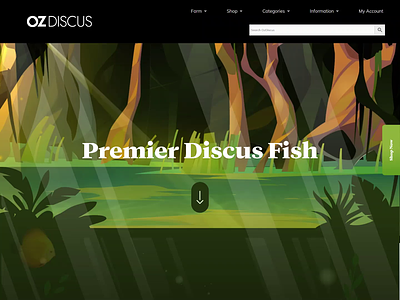 OZ Discus animation aquarium design illustration website