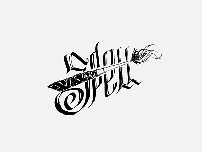 Spell black calligraffiti calligraphy illustration inktober inktober 2018 inktoberspell spell typography
