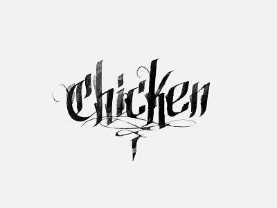 Chicken black calligraffiti calligraphy chicken inktober inktober 2018 moderncalligraphy typography