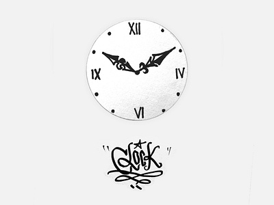 Clock black calligraffiti calligraphy clock graffiti illustration ink inktober inktober 2018 lettering modern calligraphy parallel pen tagging time typography