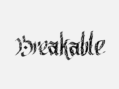 Breakable black breakable calligraffiti calligraphy effects graffiti illustration ink inktober inktober 2018 modern calligraphy parallel pen typography