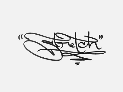 Stretch black calligraffiti calligraphy graffiti graffiti tag ink inktober inktober 2018 lettering modern calligraphy parallel pen stretch tag tagging tags typography