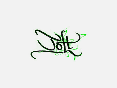 Jolt black calligraffiti calligraphy effects graffiti green ink inktober inktober 2018 jolt modern calligraphy parallel pen tagging tags typography