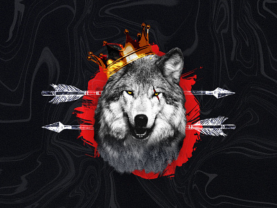 Wolves of the Wild | Lonewolf arrow arrows crown editing effects graphic design illustration lonewolf photomanipulation red scar wolf wolfpack wolves