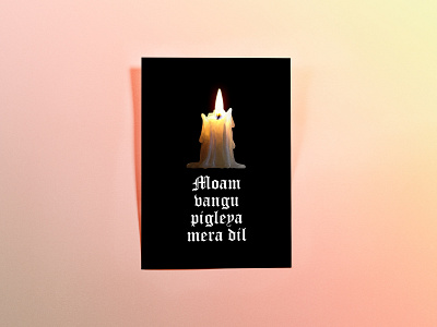 Candle - Punjabi Poster candle digital art digital painting illustration poster punjabi punjabi poster typogaphy wacom