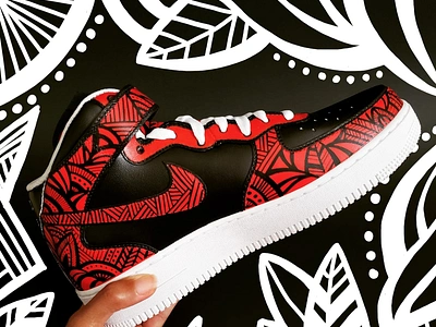 Nike AF1s Sneaker Custom af1 customshoes customsneakers design nike nike custom sneaker art sneaker custom sneaker design sneakers zentangle