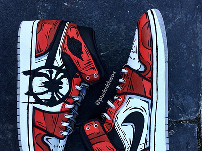Into the Spiderverse AF1s Sneaker Custom