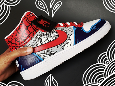 "Spidey Drip" 💦 Nike Shoe Custom customshoes customsneakers nike nikecustom nikeshoes shoeart sneakerart spiderman